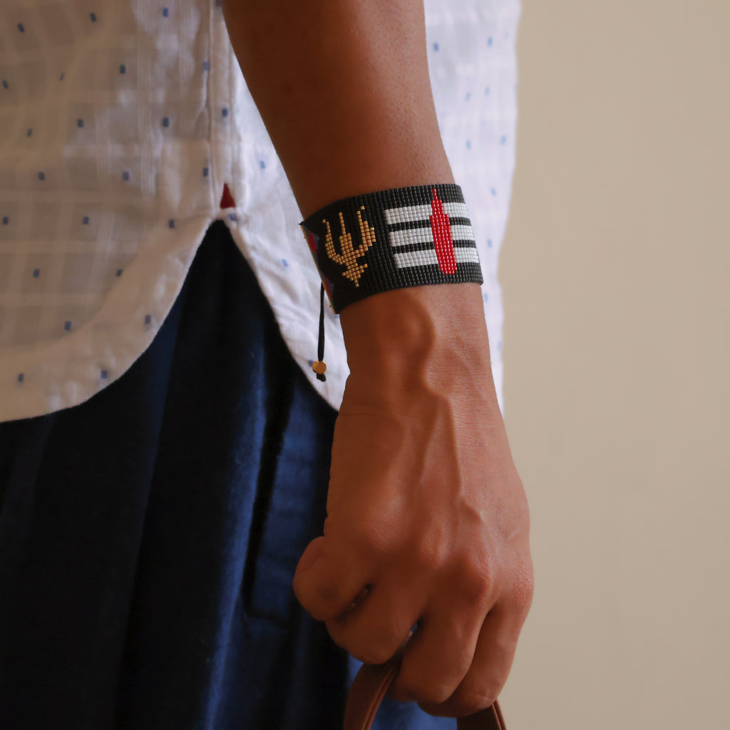 Shiva Majestic Bracelet - Dual Trishul