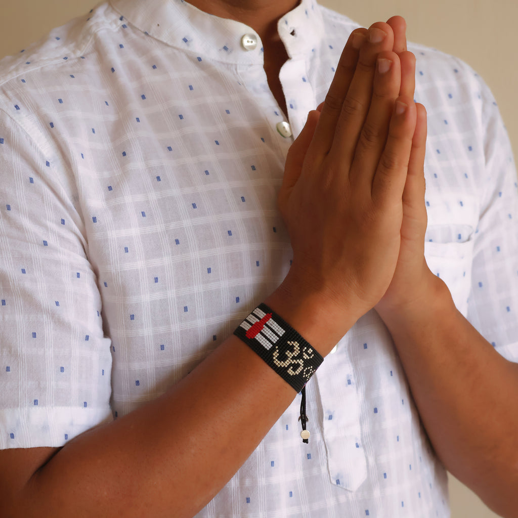 Shiva Divine Bracelet - Om - Silver
