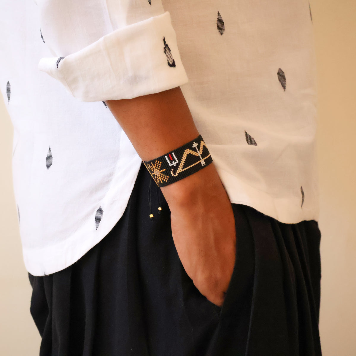 Ram Divine Bracelet - Om - Tan